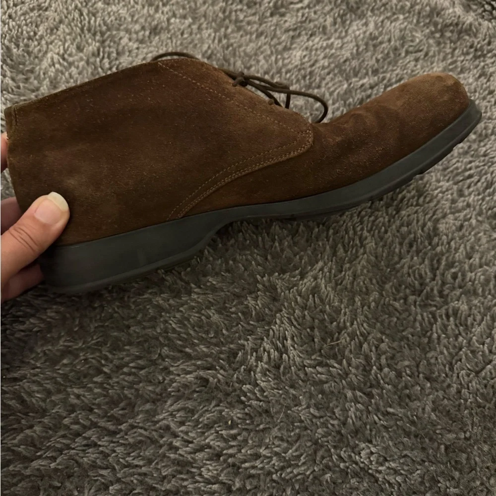 SALVATORE FERRAGAMO Men's Brown Suede Shoes